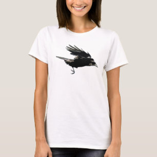 Camisa Flying Crow Artística Corvid-amantes