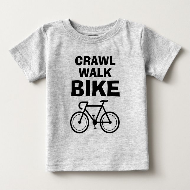 Camisa fofinha para bebês de bicicleta caminhada p (Frente)