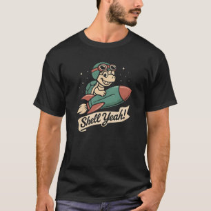 Camisa Foguete Tartaruga Shell Yeah, Camiseta Retr