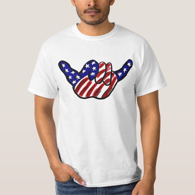 Camisa fraca do valor do cair patriótico (Frente)