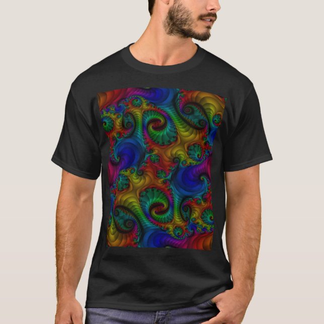 Camisa Fractal Arco-Íris (Frente)