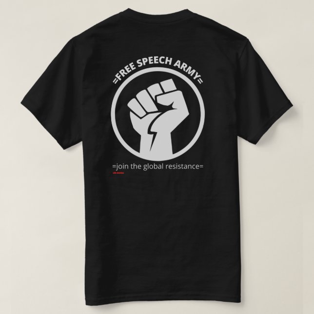 Camisa "FREE SPEECH ARMY"  (Verso do Design)
