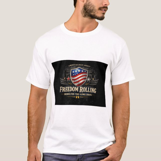 Camisa Freedom Rolling Trucker – Nascido para o Lo (Frente)