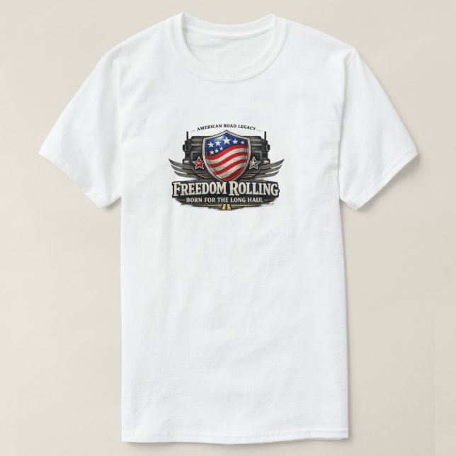 Camisa Freedom Rolling Trucker – Nascido para o Lo (Frente do Design)