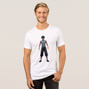 Camisa Frente do Guerreiro Anime Corporal Steel St