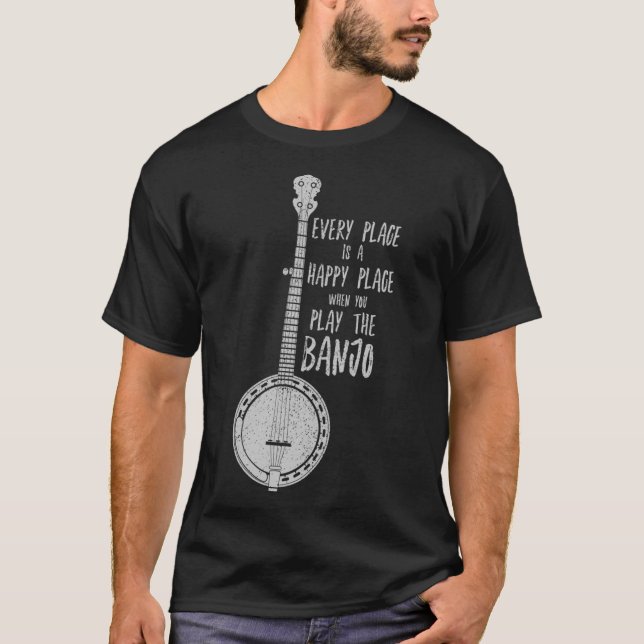 Camisa Funny Banjo - Folga Bluegrass NewgramRock T (Frente)