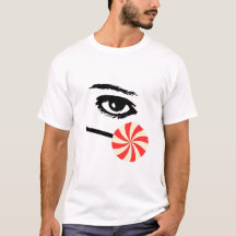 Camisa Funny Eye Candy para Homens – T-shirt Gráfi