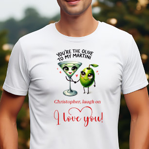 Camisa Funny Food Valentine Gift para Namorado