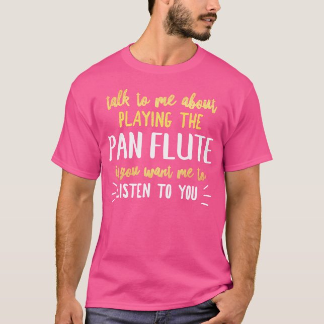 Camisa Funny Pan Flute Para Tocar Música Para Home (Frente)