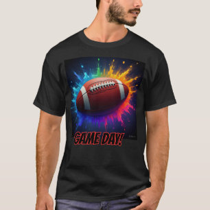 Camisa Gameday - Design de futebol colorido com il