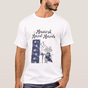 Camisa Gatos Fofos Amam Música Musical Piano