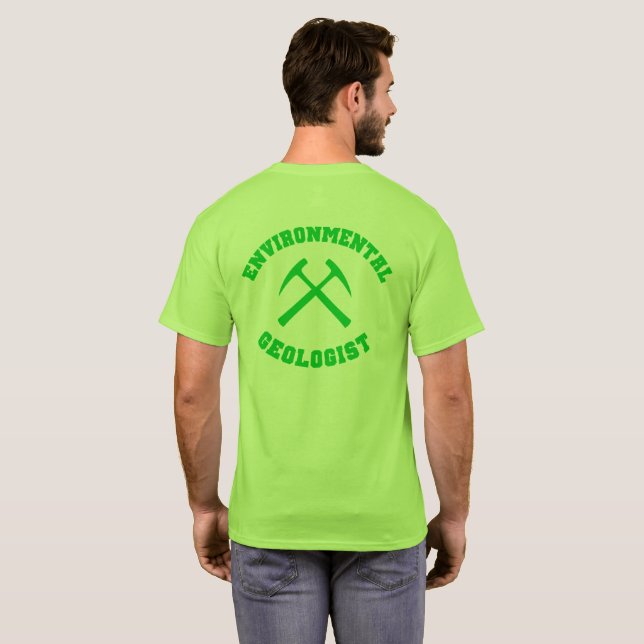 Camisa Geóloga Ambiental (impressão de fundo) (Parte Traseira Completa)