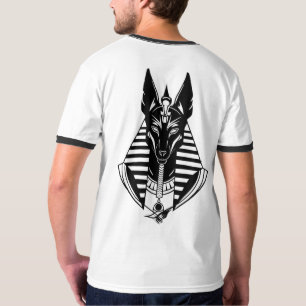Camisa Geometric Egyptian Jackal Pharaoh Art Ringe