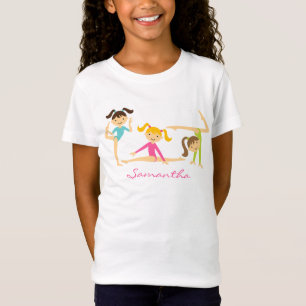 Camisa ginástica das meninas T