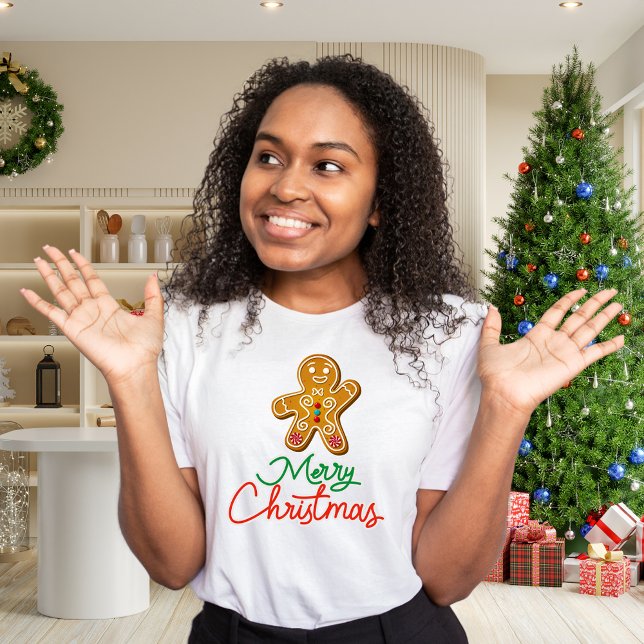 Camisa Gingerbird | Camiseta de Natal feliz (Criador carregado)