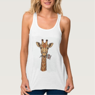Camisa Girafa Gravada Vintage Com Flores_1