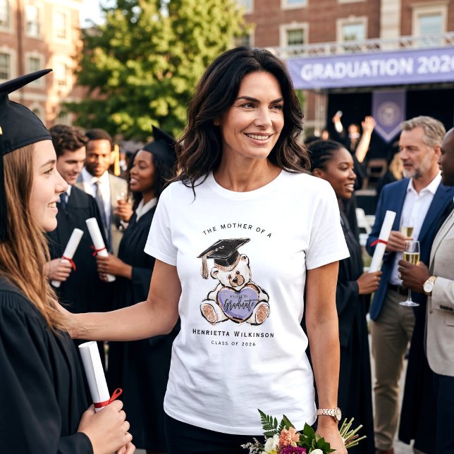 Camisa Glam de Mãe de Graduado Urso (Criador carregado)