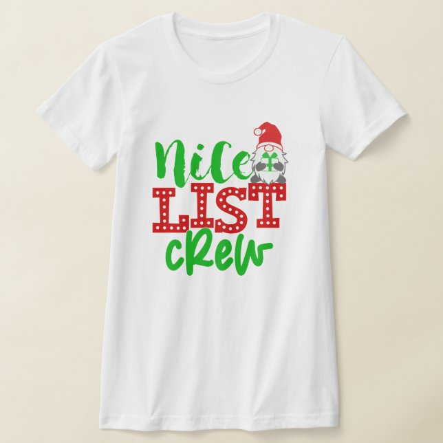 Camisa Gnomo de Natal da Família - Bela Tripulação (Postura )