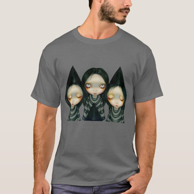 Camisa gótico de três irmãs de Witchy (Frente)