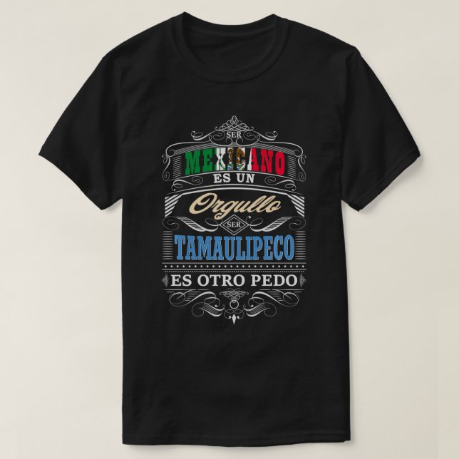 Camisa Graciosa de Hombre Tamaulipas Meico y Tamau (Frente do Design)