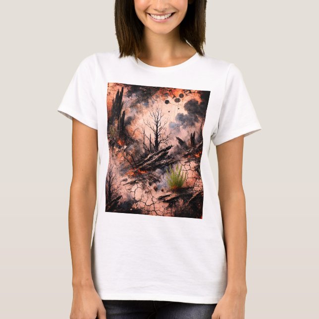 Camisa gráfica artística para mulheres (Frente)