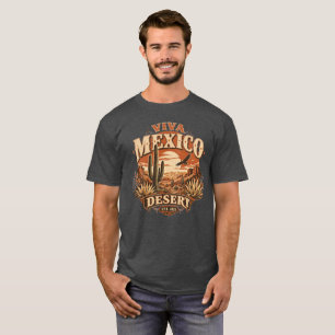 Camisa gráfica com cacto do Deserto do México no e