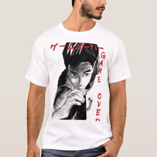 Camisa Gráfica com Desenho de Gamer Estilo Mangá G