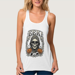 Camisa Gráfica de Caveira de Halloween Gravura Vin