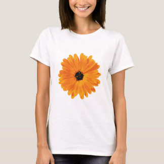 Camisa Gráfica De Flor Laranja Marigold.