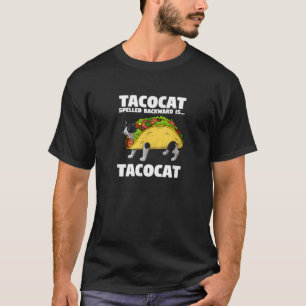 Camisa Gráfica De Gato De Taco Engraçado