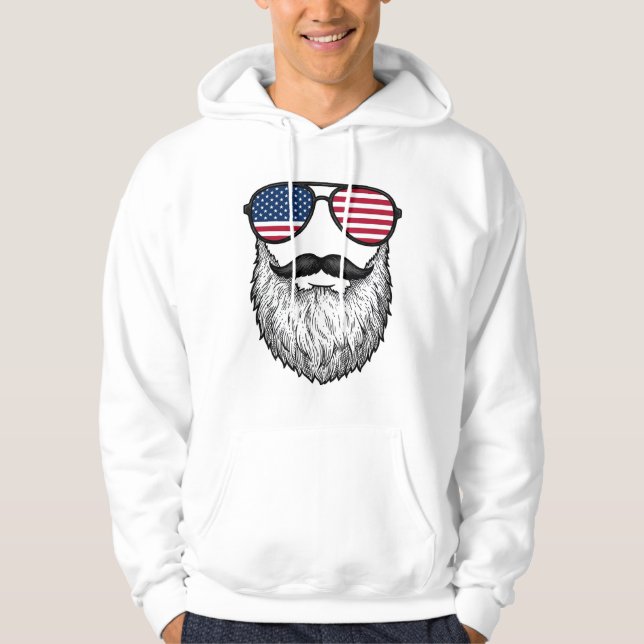 Camisa Gráfica de Óculos de Sol com Barba Patrióti (Frente)