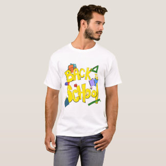 Camisa Gráfica de Suprimentos Escolares para Volta