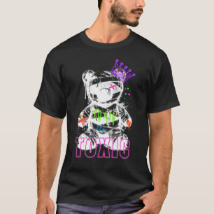 Camisa Gráfica de Urso de Pelúcia Amor Tóxico