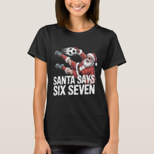 Camisa gráfica engraçada de futebol do Papai Noel
