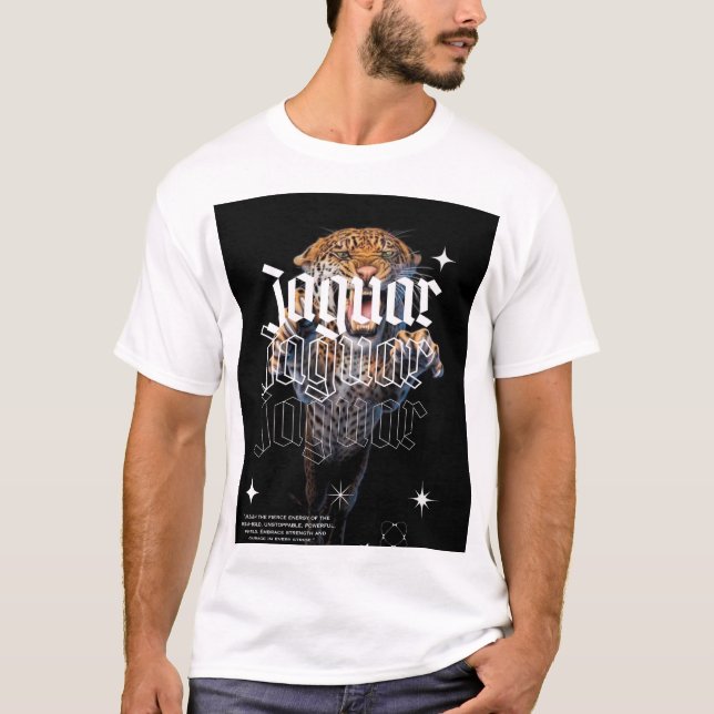 Camisa Gráfica Fierce Jaguar | Wild e Bold Styl (Frente)