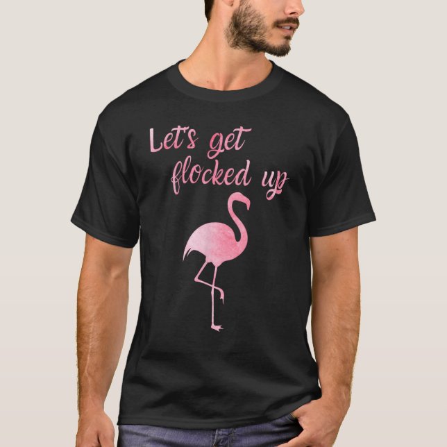 Camisa Gráfica Flamingo Cuta com Vamos de Dizer (Frente)