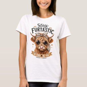 Camisa Gráfica Fofa Vaca das Terras Altas