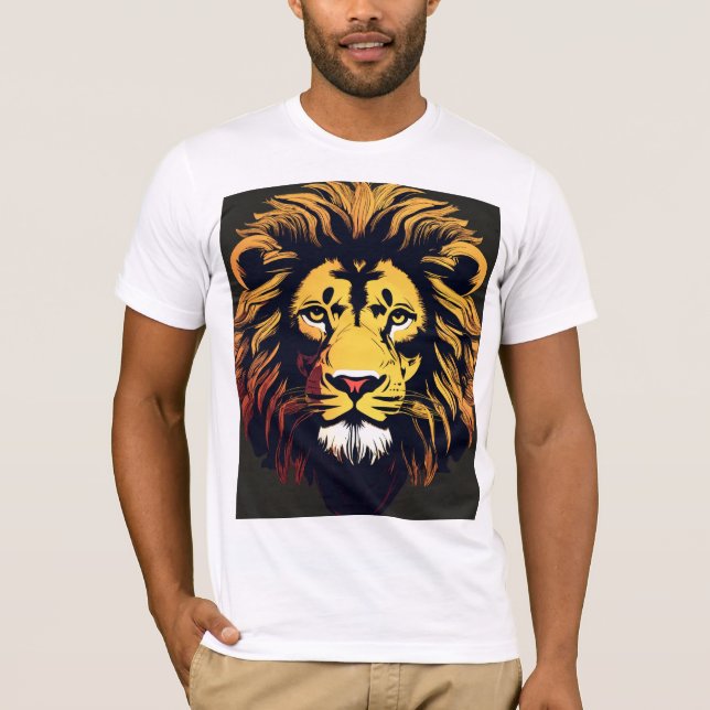 Camisa Gráfica Lion Silhouette - Negrito e Na moda (Frente)
