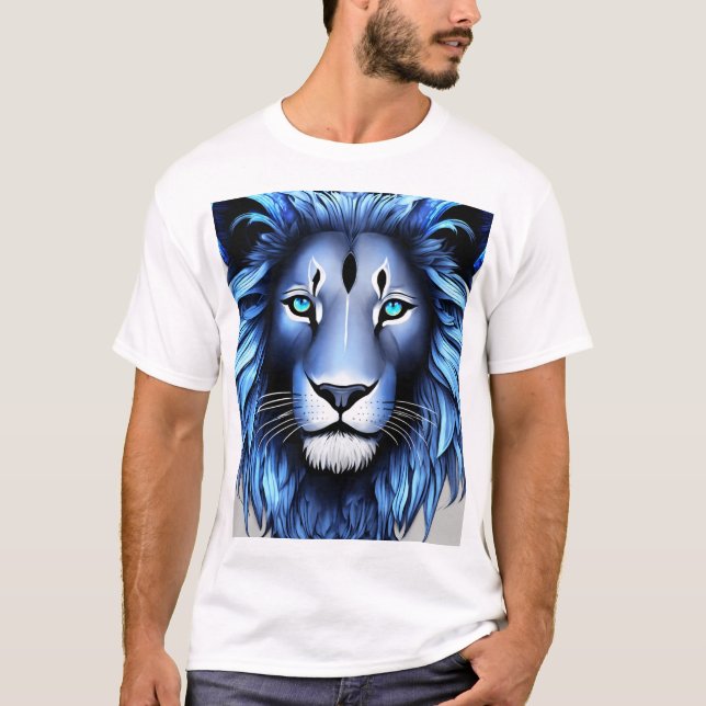 Camisa Gráfica Lion Silhouette - Negrito e Na moda (Frente)