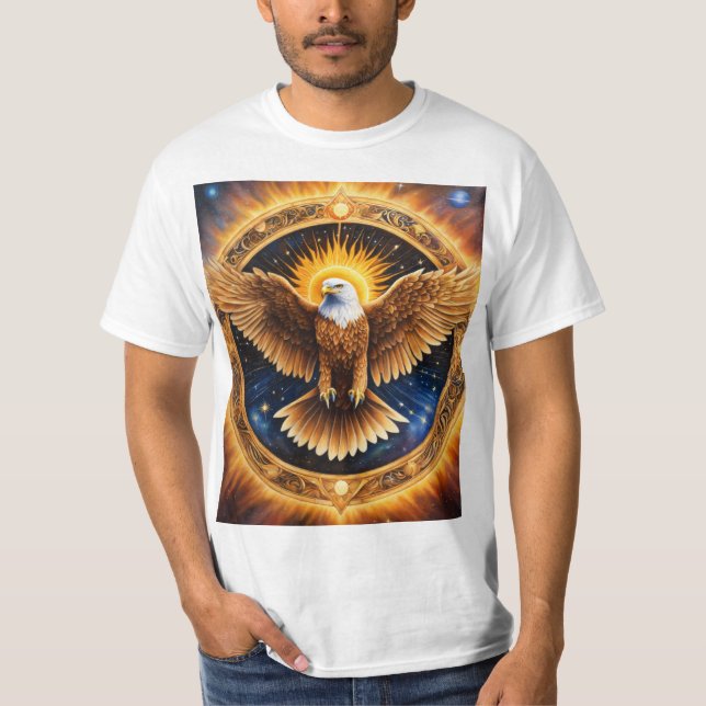 Camisa Gráfica Majestosa Da Águia - Algodão Premiu (Frente)