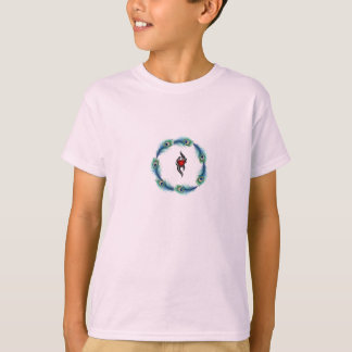 Camisa Gráfica Minimalista com Coração e Pena de P