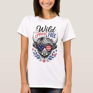 Camisa Gráfica Patriótica de Vaca das Terras Altas