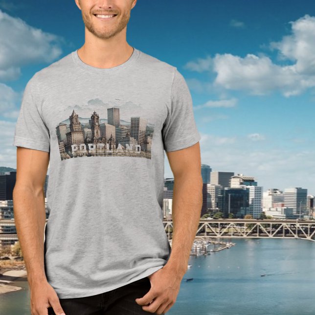 Camisa Gráfica Portland Skyline (Criador carregado)