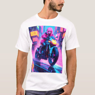 Camisa Gráfica Temática Anime Cyber Punk