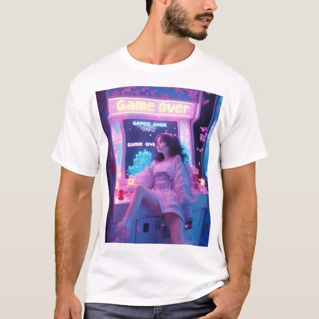 Camisa Gráfica Temática Anime Cyber Punk (Frente)