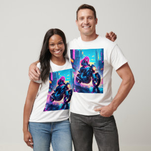 Camisa Gráfica Temática de Anime Cyber Punk