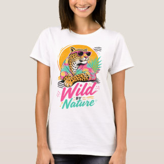 Camisa Gráfica Tropical Leopardo Selvagem por Natu