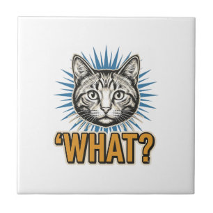 Camisa gráfica vintage engravada 'O QUÊ_' Gato eng