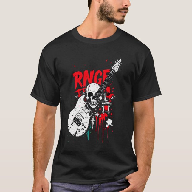Camisa Grafite De Violão Elétrica Rnge Triturada (Frente)