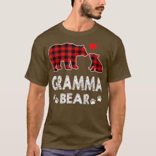 Camisa Gramma Bear, Xadrez Vermelho Buffalo Gramma
